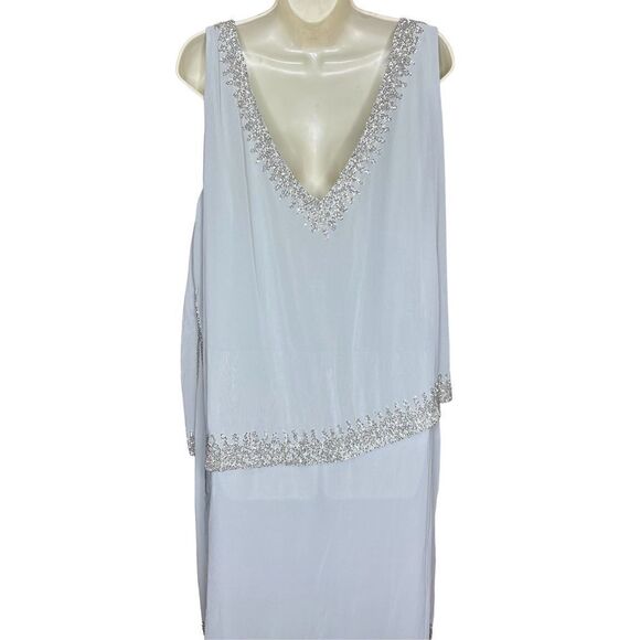 J Kara Women's Sleeveless Popover Short Cocktail Beaded Dress NWT Size 24W - Picture 7 of 9